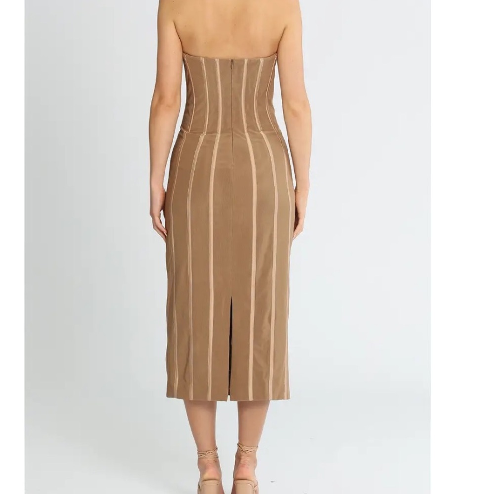 MISHA Zoe Dress in Caribou Color: Caribou - Picture 3 of 6